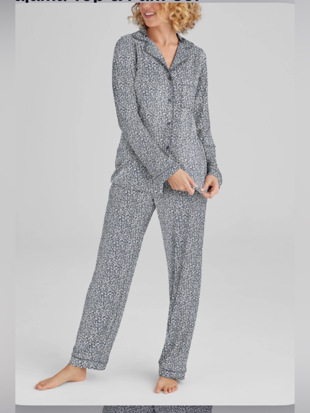 Tommy John Women's Downtime Long Sleeve Pajama Top & Pant Set Size L - Picture 2 of 11